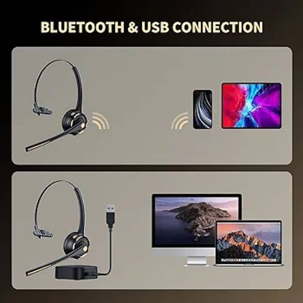 Bluetooth Trucker calling headphones Headset with Microphone 3