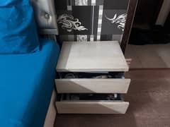 King size Bed, side tables, chairs, coffee table,curtains for sale