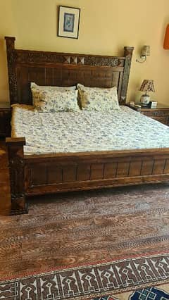 bed set with moltyortho mattress,dressing ,chest of drawer