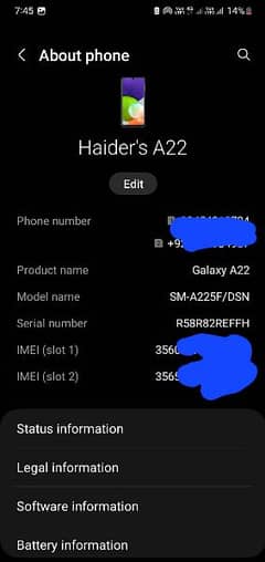 Samsung Galaxy A22