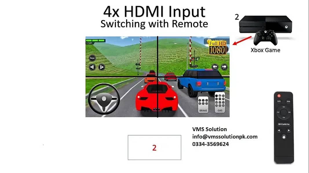 4x4 Matrix Video Wall | TV Wall | Media Wall | Matrix Controller 4x4 1