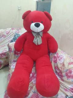 Red 5 feet teddy bear only used for 3 days