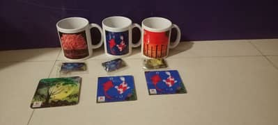 PRINTED MUGS(WITH COASTER AND KEYCHAIN)