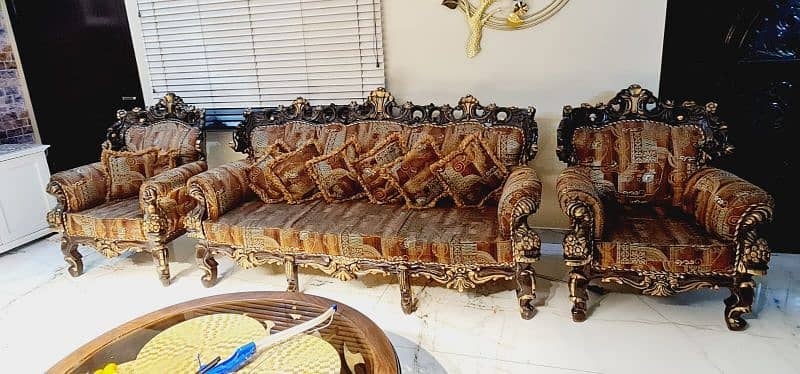 Royal Wood Carved Sofa Set 1