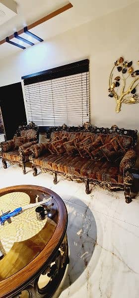 Royal Wood Carved Sofa Set 4