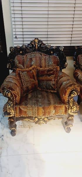 Royal Wood Carved Sofa Set 6