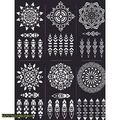 Mehndi sticker six Design sheet