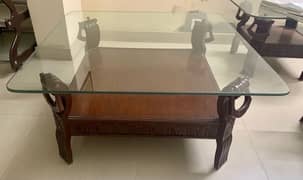Center Table and Side Tables with Glass Top