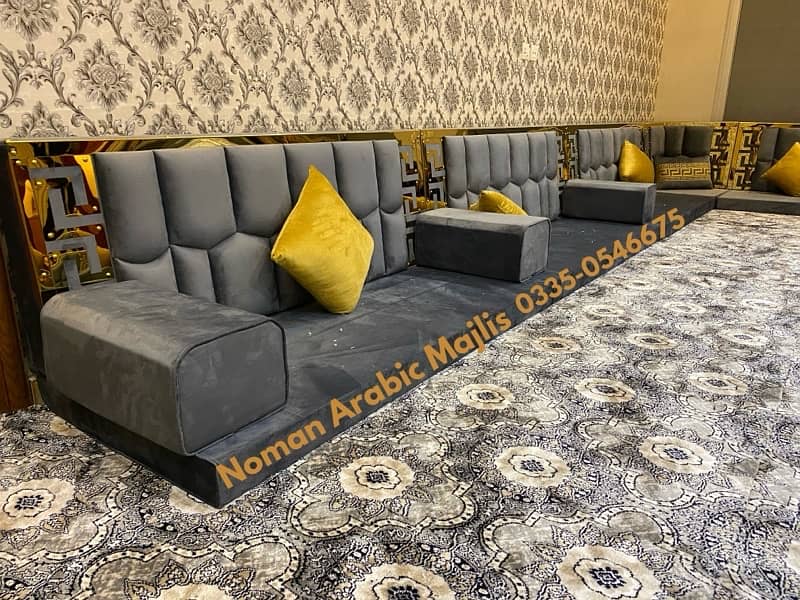 Noman Arabic Majlis - Golden Brass Majlis - Arbi Majlis Sofa 5