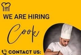 male cook required in isb