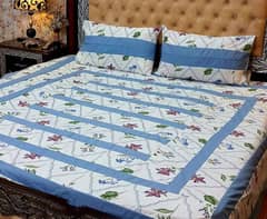 3 piece Pure cotton patchwork double bed sheet Free delivery
