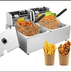 Double Electric 12L Deep Fryer French Fries Electric Frying Machine.