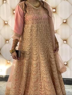 Anarkali Style Anarkali Suit in Net Salmon Pink