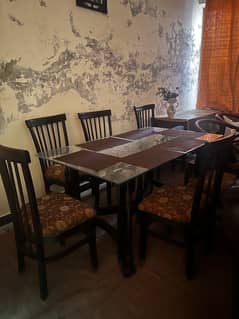 Dining table and 6 chairs