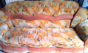 big orange 5 seater Sofa Set