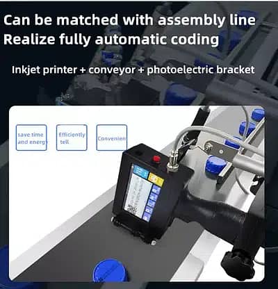 hand held expiry price batch num inkjet printer conveyour belt cartrd 8