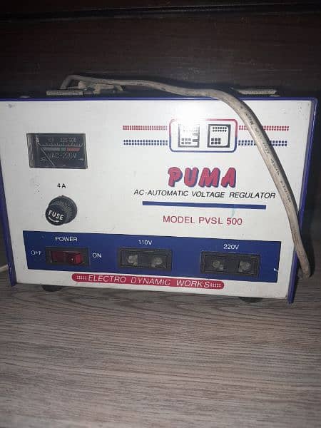 Puma PVSL 500 Voltage Regulator (Stablizer) 0