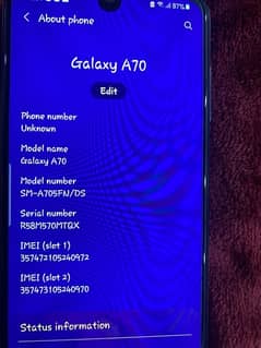 samsung galaxy A70