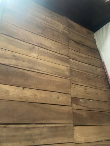 Solid Wooden bed for 3 person with Mattress 6