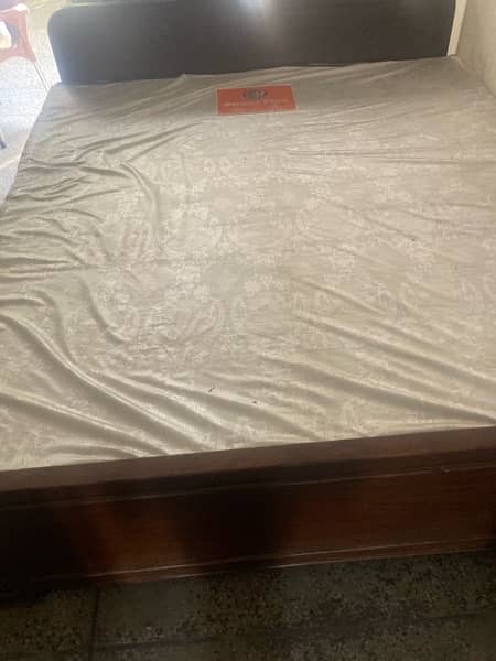 Solid Wooden bed for 3 person with Mattress 7