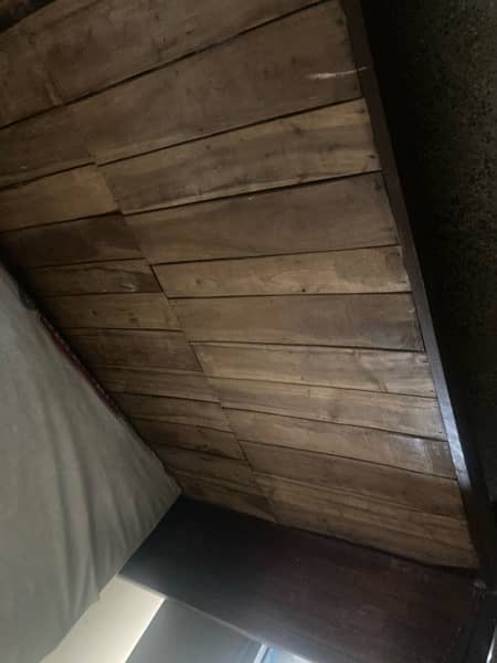 Solid Wooden bed for 3 person with Mattress 8