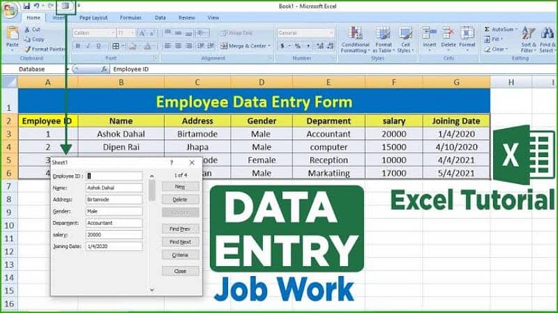 Female Staff Copy Paste Data Entry In Excel Images Cropping 0