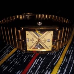 Brand swiston 18k gold electro plated watch to lower price