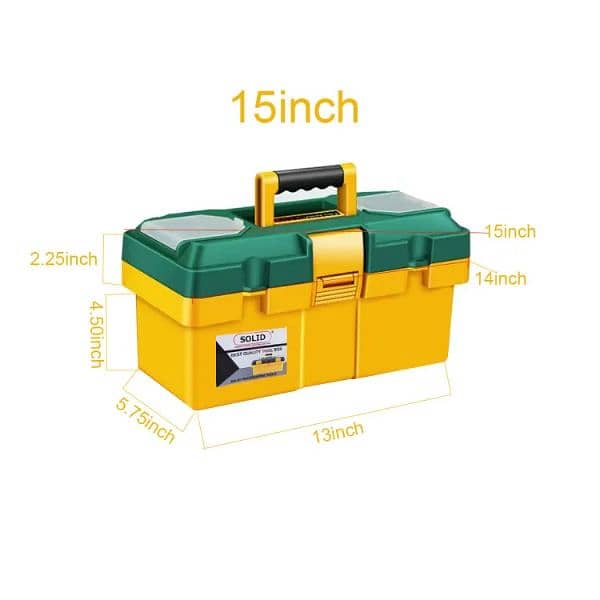 Solid High Quality Tool box with tray 2 Components 2