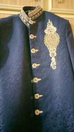 navy blue sharwani