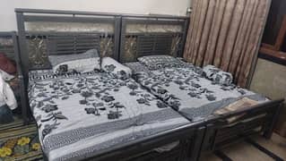 2 iron beds each bed price 12000 without delivery