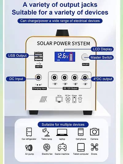 Portable Solar System | Mini UPS | Mini Solar Panel 6