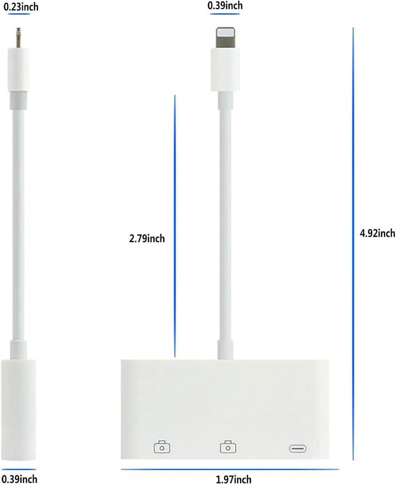 3 in 1 Network Adapter Compatible with Mobile iPhone iPad 11