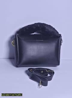 womens chunky chain purse with fur 0