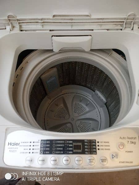 Haier fully automatic washing machine 7.5Kg 2