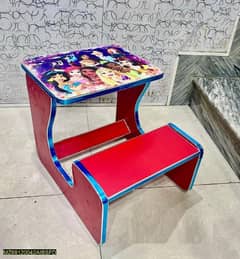*Product Name*: 2 In 1 Kids Wooden Study And Dining Table chair 0