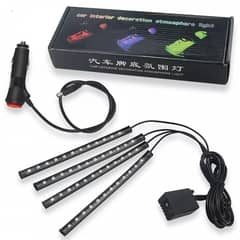 Car LED Strip Light, 4PCS 48 LED USB Car Interior Lights Multi Color M