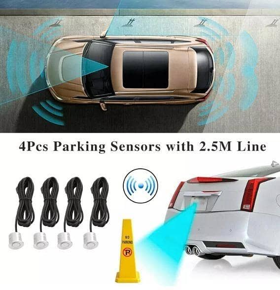 AOLEAD Parking Sensor Set 4 Auto Backup Alert Parking Alarm Kit 0