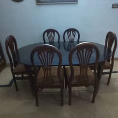 Dining Table six chairs (Wood)