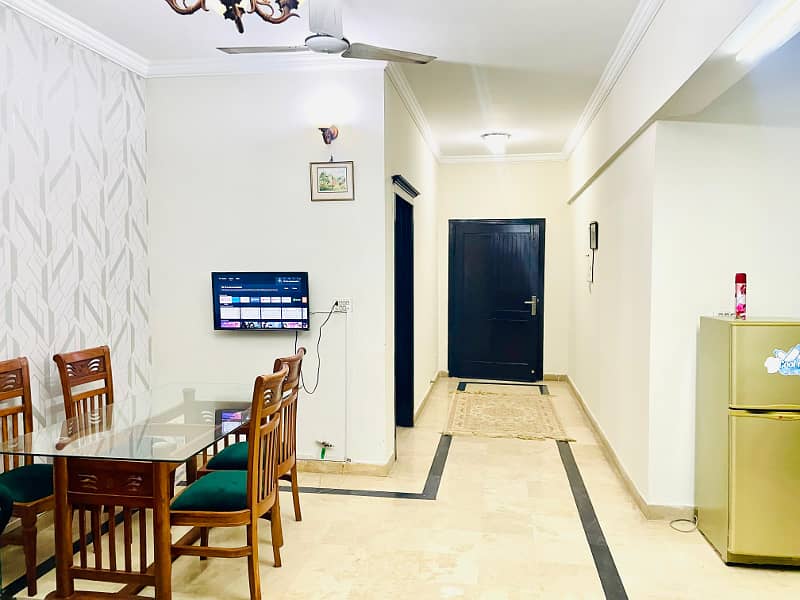 F-11 Markaz Brand New 2 Bed 2Bath Tv Lounge Kitchen Car Parking Fully Furnished Apartment Available For Rent 12