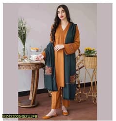 3 pcs women dhanak suit