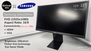 22inch fhd 1080p 60hz Samsung s22a330nhu LED Monitor QuantumTech