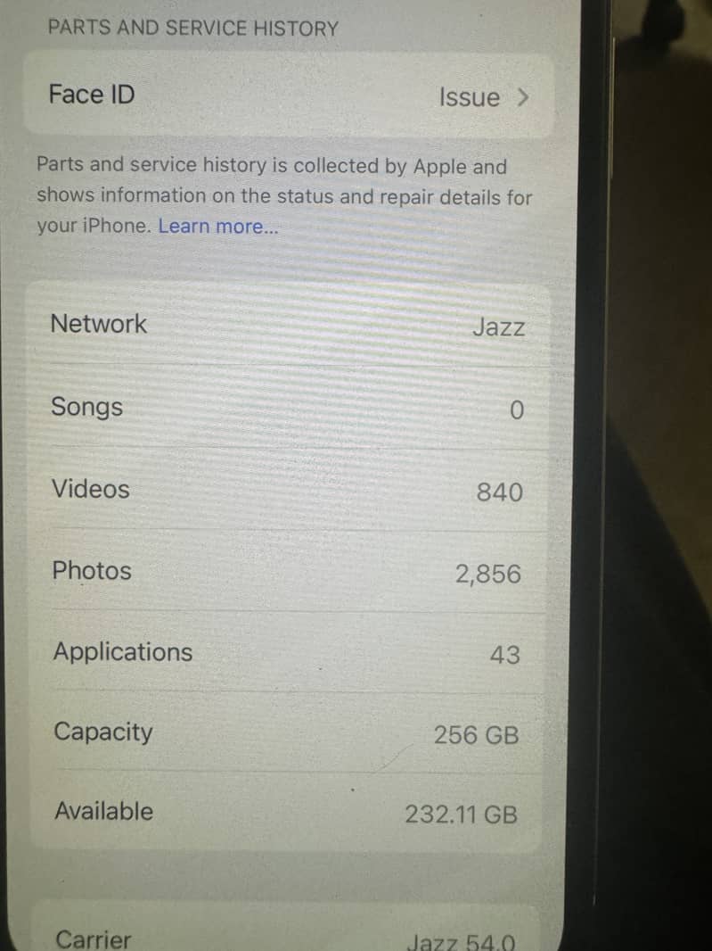 iPhone X 256GB PTA APPROVED 9