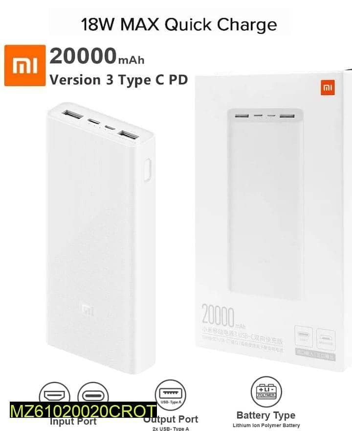 20000mAh Power Bank Free Delivery All Over Pakistan 1