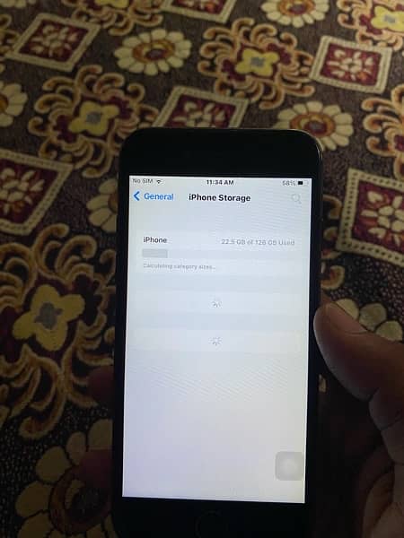 iphone 7 pta approved ,128 gb , batery change , finger of 8