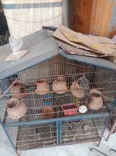 Birds cage big size 2 portion. can be modified to 4 portion with matki