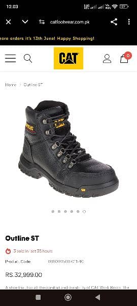 Caterpillar Safety boots size 43 5