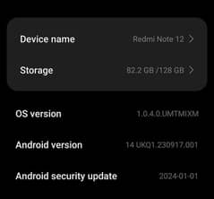 Redmi Note 12 16GBRam and 128GB ROM