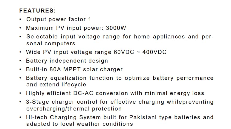 3000W Solar Inverter with Solar Charge Controller by trion -2yr wrrnty 2