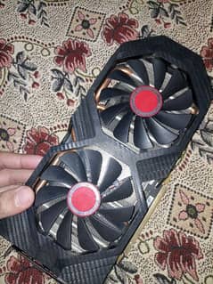 RX580 graphics card 8gb 2 fan back plated