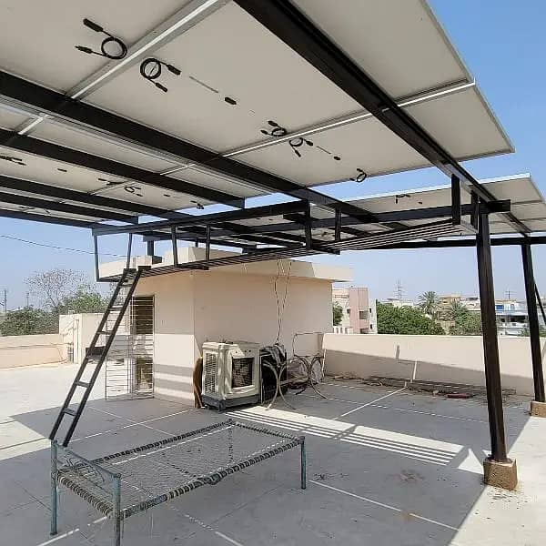 Solar Panels Structure Installation 14 Gauge Pipe Meridian Tech 1